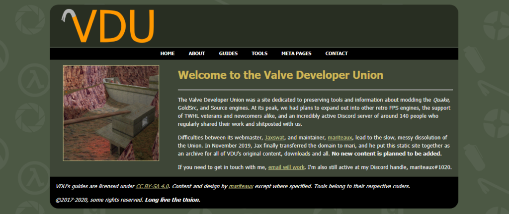 The new, final Valve Developer Union site