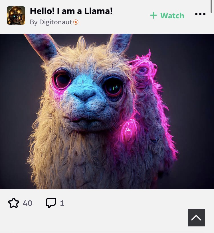 AI-generated llama