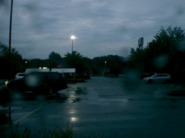 The rainy Weis parking lot, as snapped by the PhotoCam