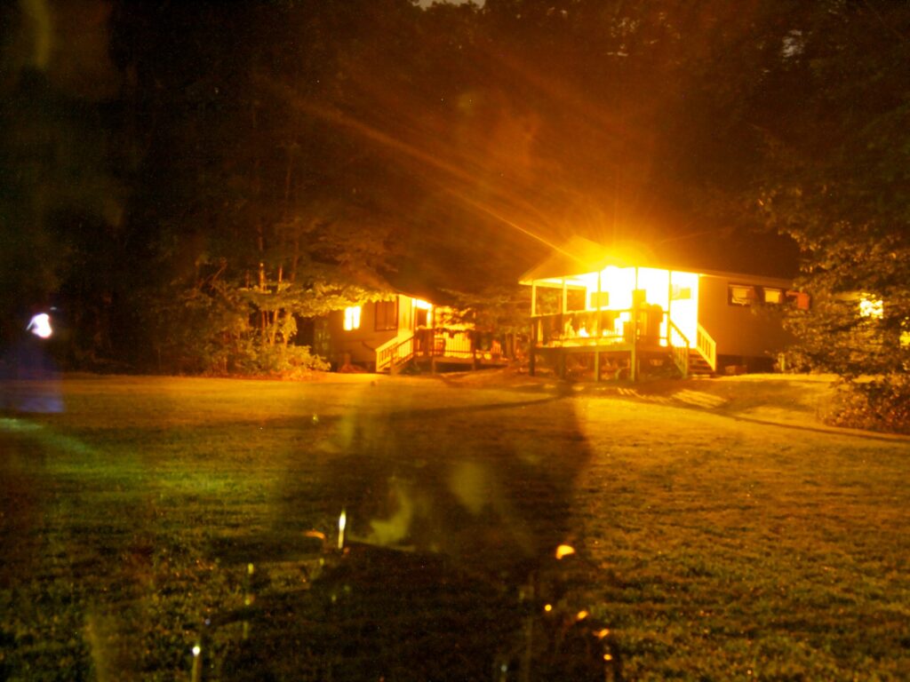 A weird, glowing ,abstract long exposure photo from camp, 2011