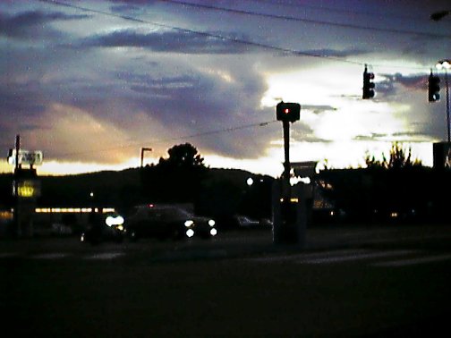 A cloudy, surreal skyline LGR captured with his Mitsubishi DJ-1000