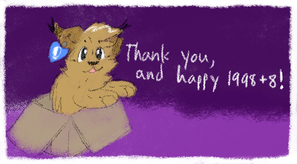 A plushie Lince (with a Somnol tag on his ear!) poking out of a cardboard box! Cats do like boxes...