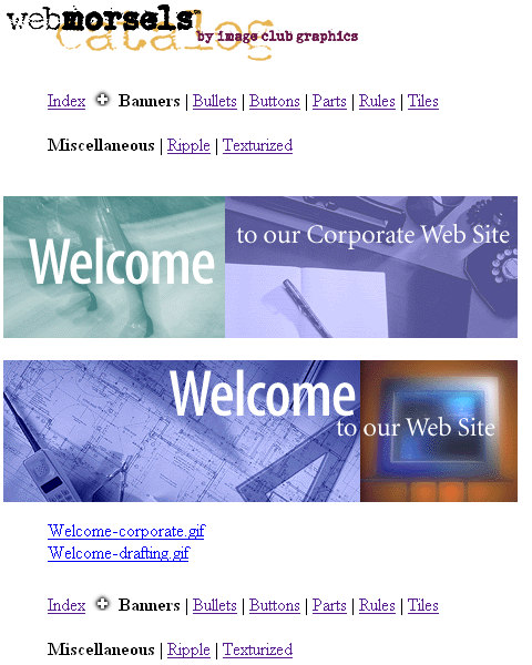 Some banners courtesy of WebMorsels