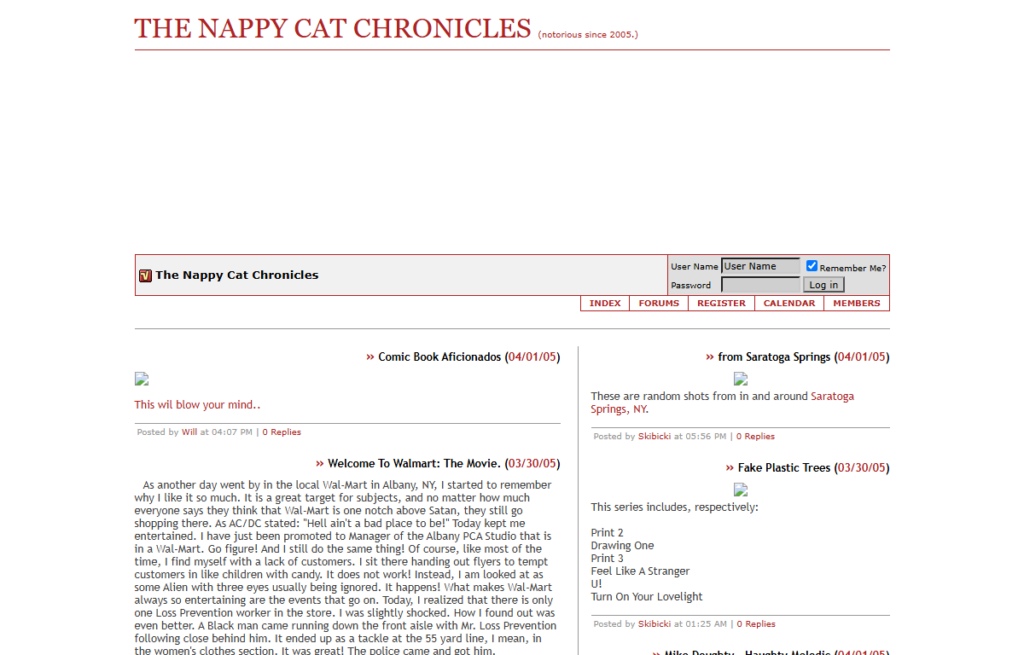 An archive of the Nappy Cat Chronicles site